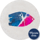 Capiz Cornish Sardines - Pink & Blue 65mm - Single Drilled Hole